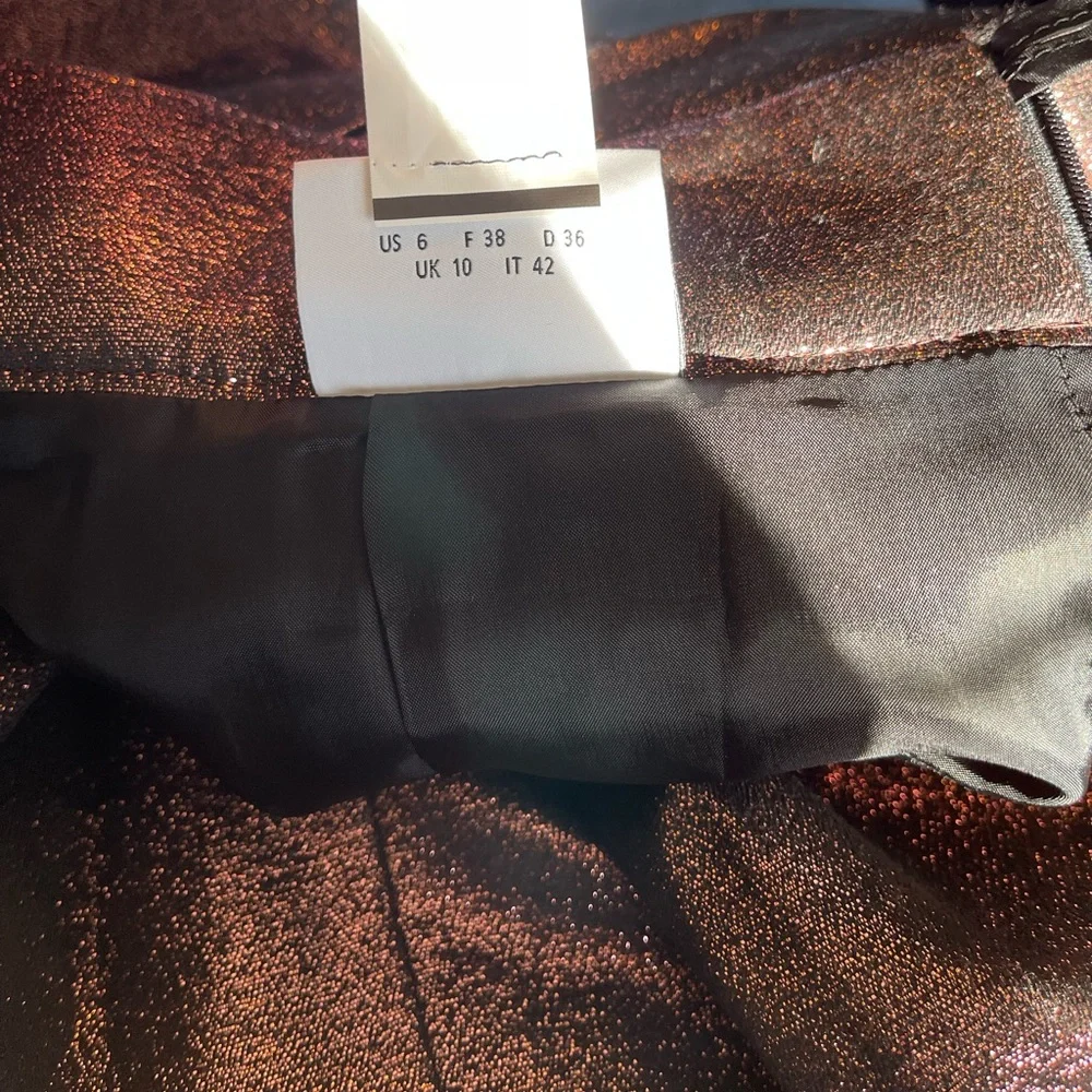 NWOT AKRIS PUNTO Iridescent Lamé Bell Skirt - Picture 8 of 10